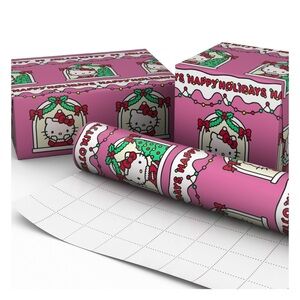 New Sanrio Hello Kitty Window Scenes 40 in. Wrapping Paper Roll (60 Sq. …